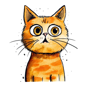 Surprised Orange Cat - DTF Transfer
