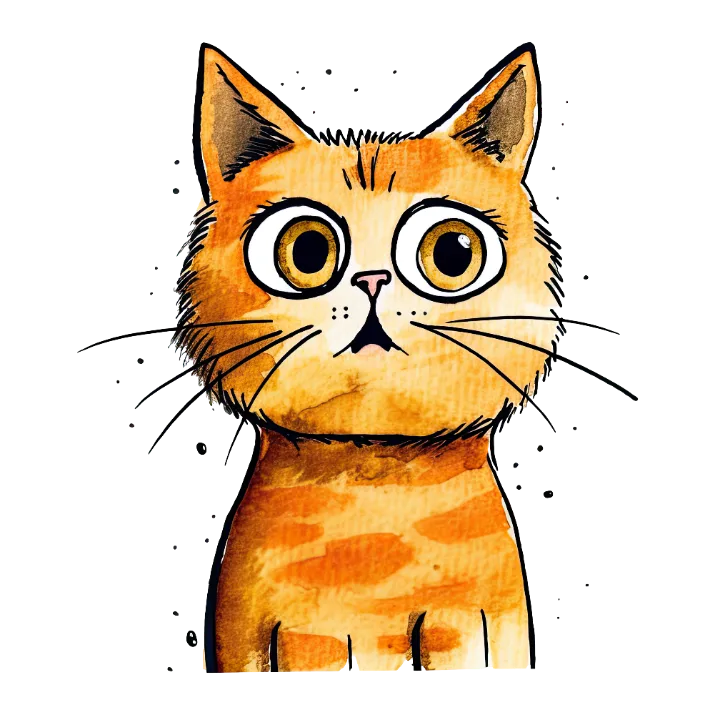 Surprised Orange Cat - DTF Transfer