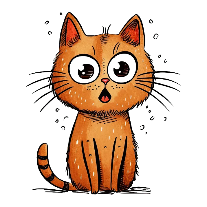 Cute Kitten with Surprised Expression