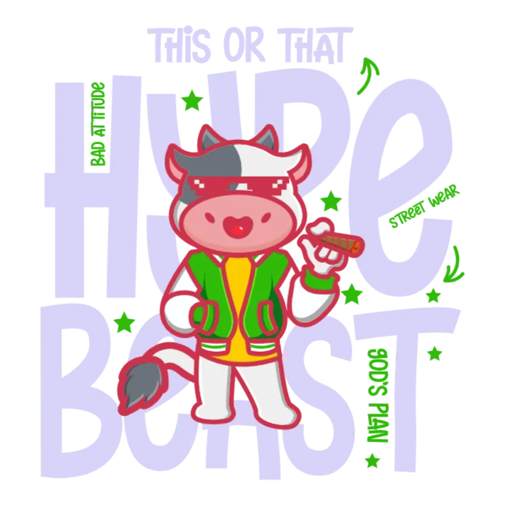 Huge Beast Cow DTF Transfer
