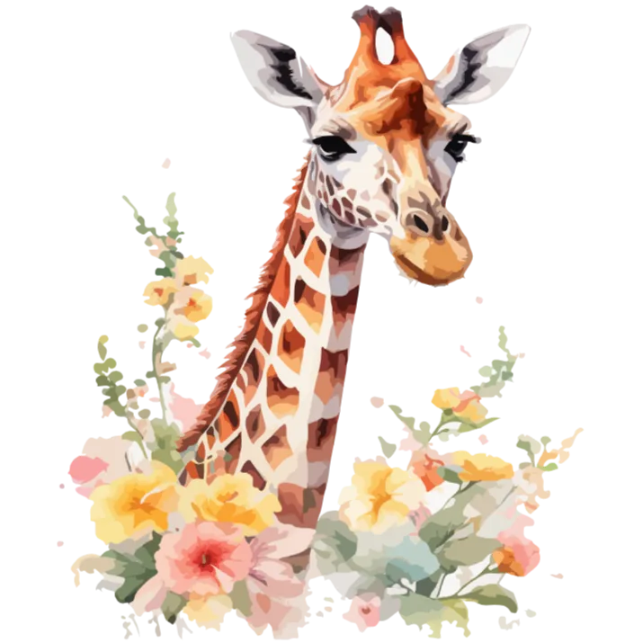 Giraffe in a Garden