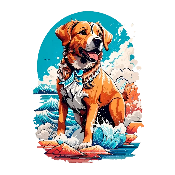 Paws on the Waves T-Shirt Design