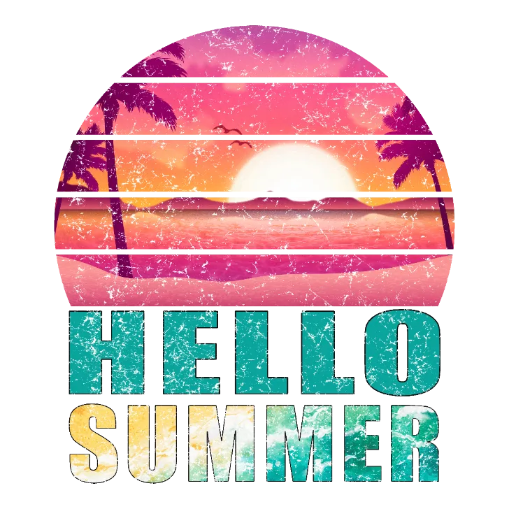 Hello Summer Sunset Scene