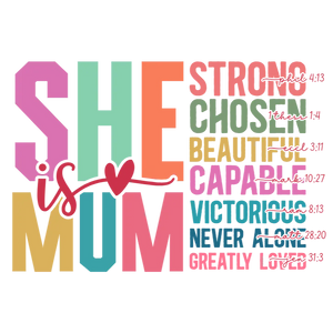 She is Mum T-shirt Design