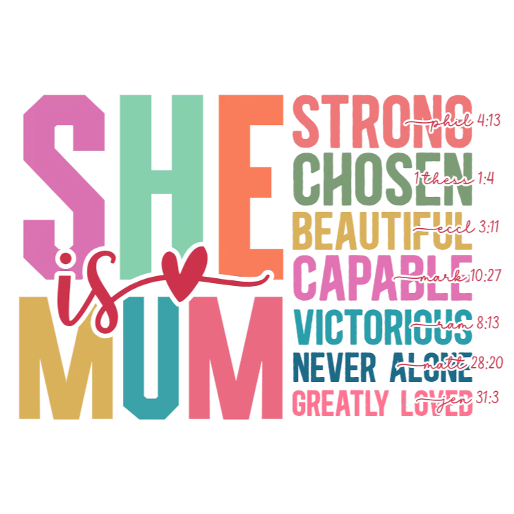 She is Mum T-shirt Design