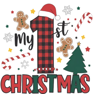 My First Christmas with Gingerbread and Candy Canes.