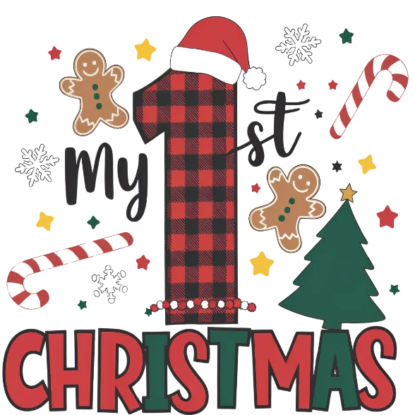 My First Christmas with Gingerbread and Candy Canes.
