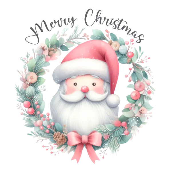 Merry Christmas (Pink Santa Claus)