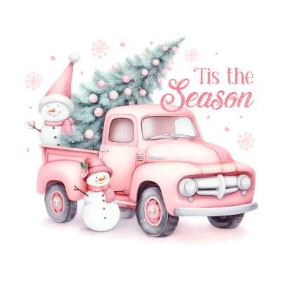Tis The Season (Pink Christmas Truck)