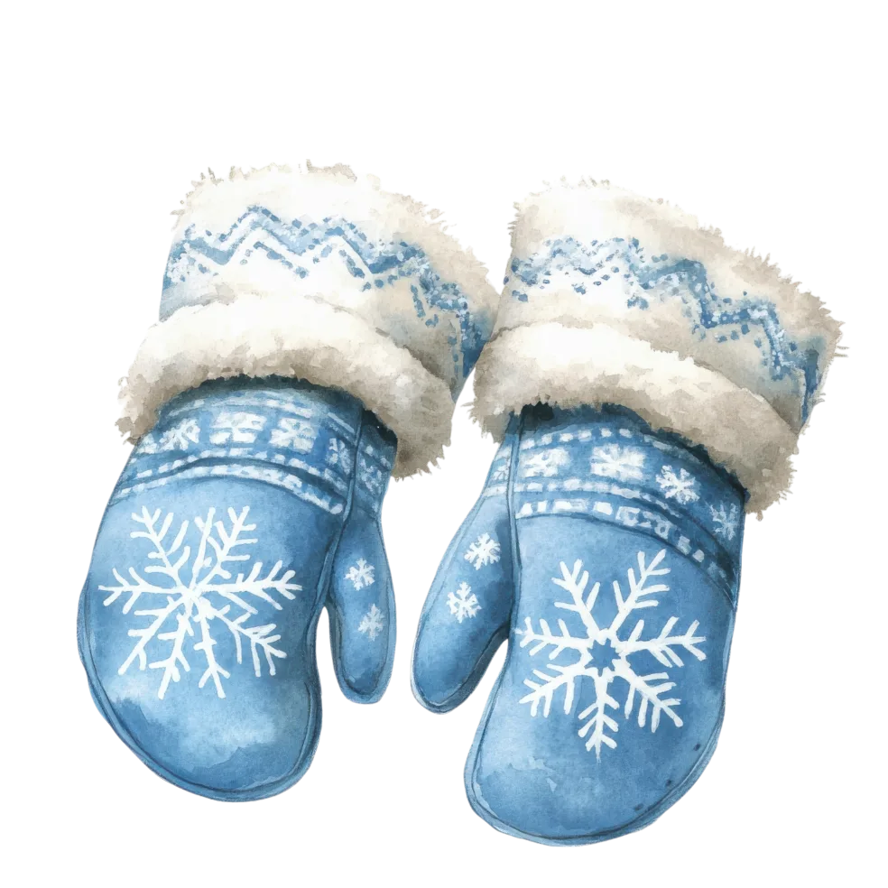 Cozy Winter Frosty Christmas (Gloves)