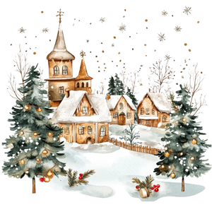 Vintage Old Christmas(Snow Houses)