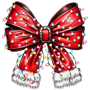 Christmas lights Santa's bow