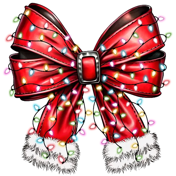 Christmas lights Santa's bow