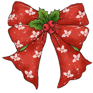 Christmas Bow with cherries