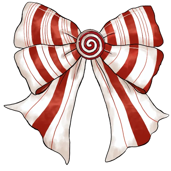 Candy cane bow