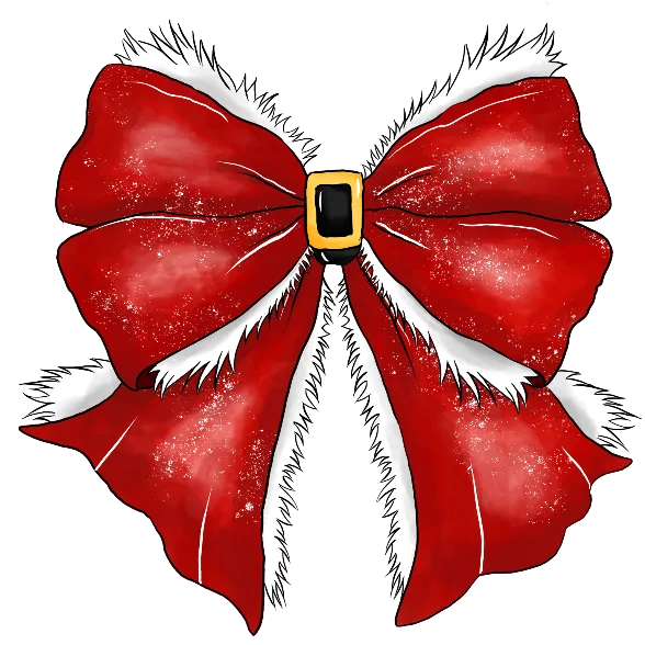 Santa's bow- Feathery