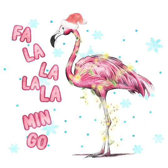 Christmas Flamingo