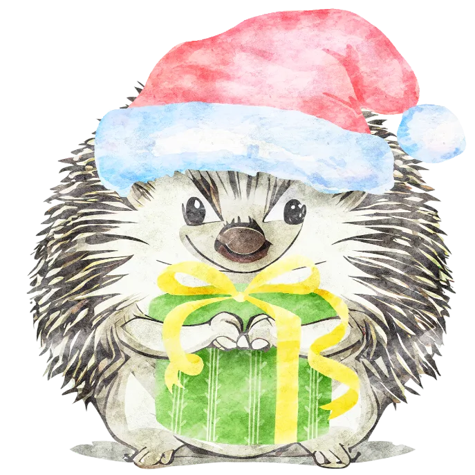 Festive Hedgehog Cheer