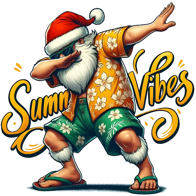 Summer Vibes Santa Dabbing