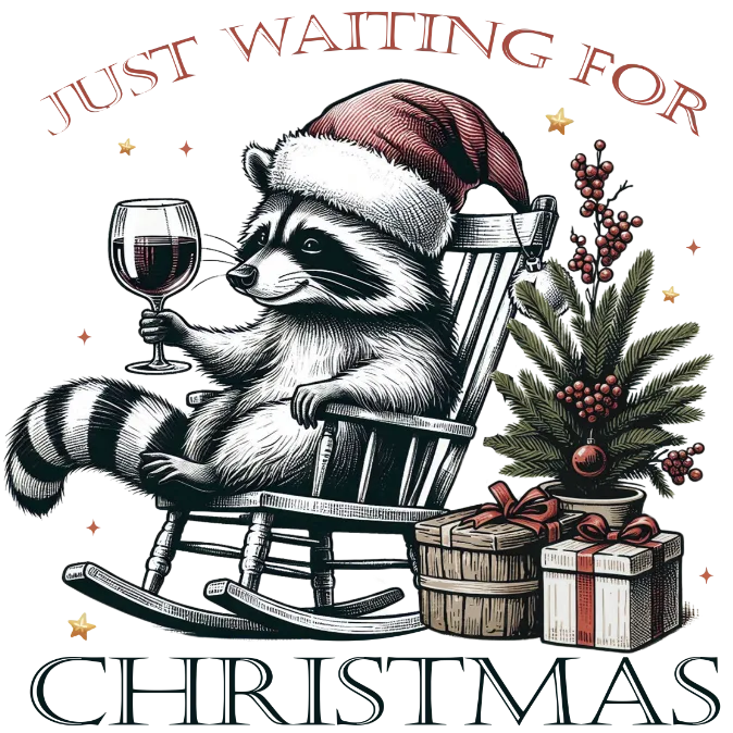 Raccoon Just Waiting For Christmas
