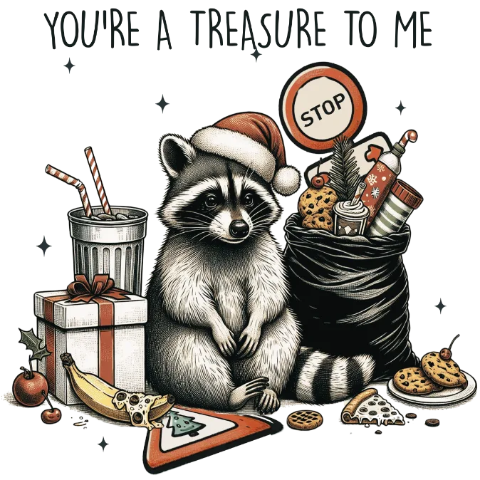 You're A Treasure To me Trashy Raccoon