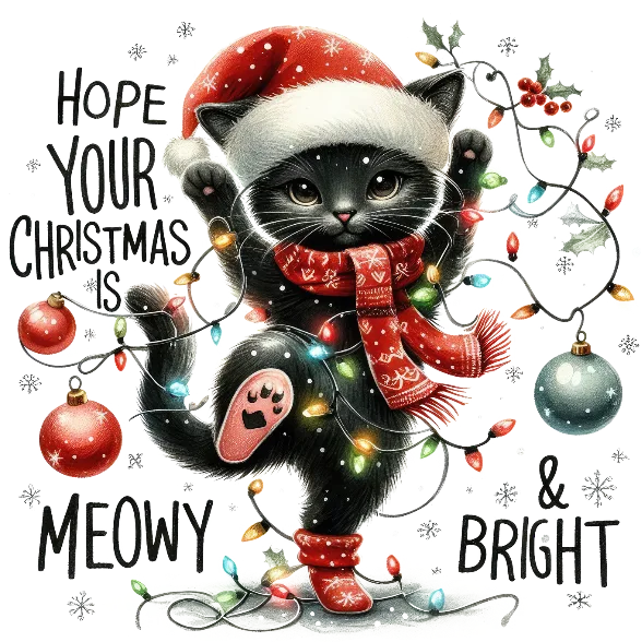 Hope Your Christmas Is Meowy And Bright