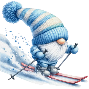 Blue Gnome Ice Gliding