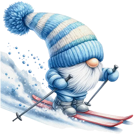 Blue Gnome Ice Gliding