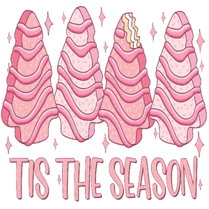 Tis' The Season Pink Christmas Tree Waffles