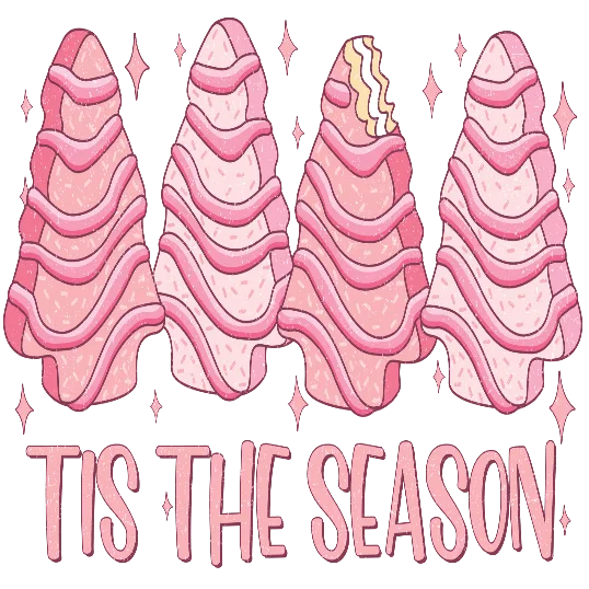 Tis' The Season Pink Christmas Tree Waffles