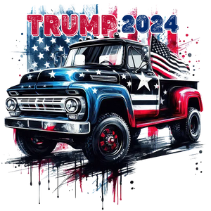 Trump 2024 USA Flag Painted Truck