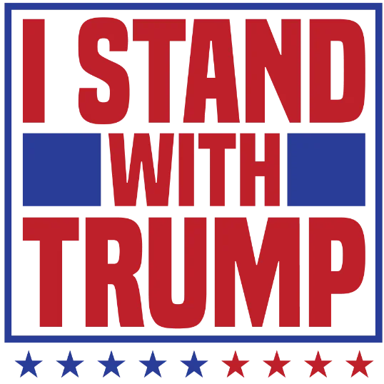 I Stand With Trump - Blue and Red