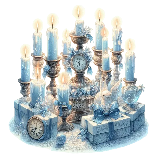 Elegant Candlelight New Year Display