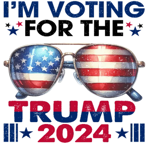 I'm Voting For The Trump 2024 USA Flag Sunglasses