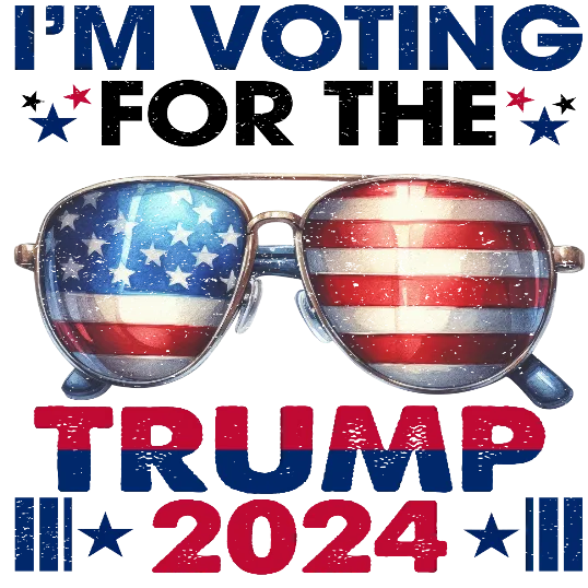 I'm Voting For The Trump 2024 USA Flag Sunglasses