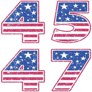 45 47 USA Flag Themed