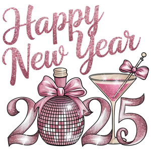 Happy New Year With Disco  Champagne 2025