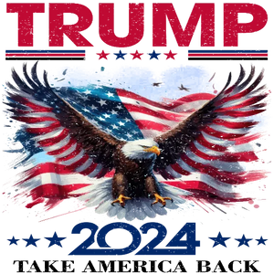 Flying Bald Eagle Trump 2024 Take America Back