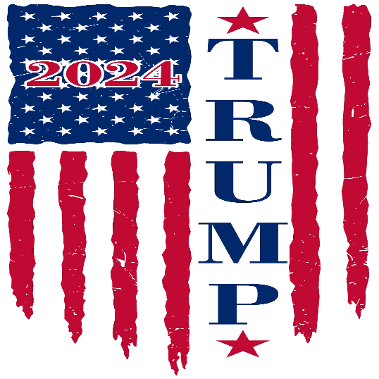Stars And Stripes Trump 2024 Logo