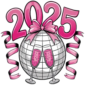 Cheers To 2025 - Pink Disco Vibe