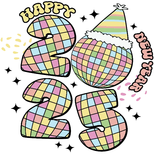 Happy New Year 2025 - Disco Style