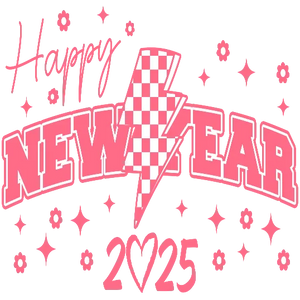 Pink Lightning Aesthetic - Happy New Year 2025