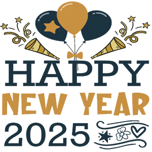 Golden Cheers - Happy New Year 2025
