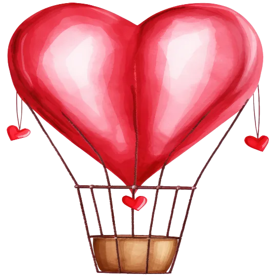 Heart shaped Hot Air Balloon