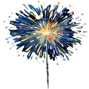 Fireworks On New Years (Blue)
