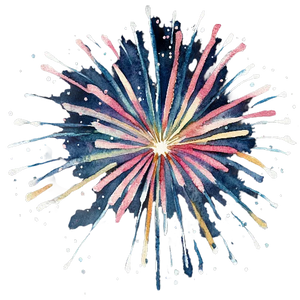 Fireworks On New Years (Blue and Pink)