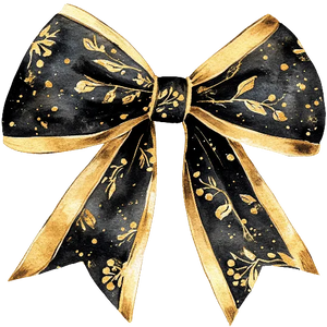Bow - Golden And Black Celebrations