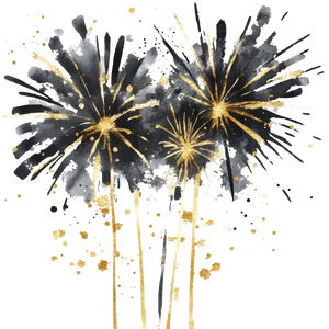 Fireworks - Golden And Black Celebrations