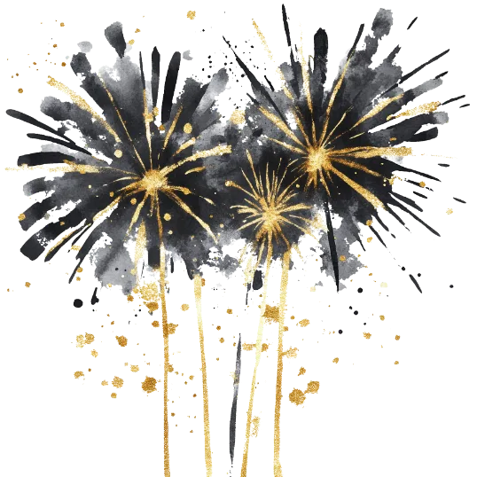 Fireworks - Golden And Black Celebrations