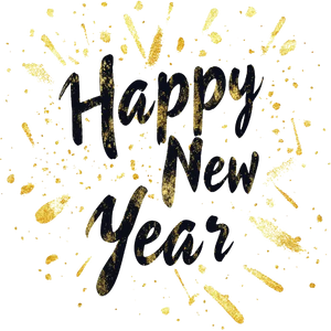 Happy New Year - Golden And Black Celebrations